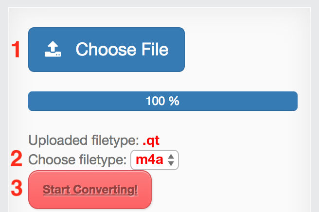 How to convert QT files online to M4A